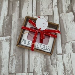 Rae Dunn Picture Frame Ornament Mr and Mrs Est 2021